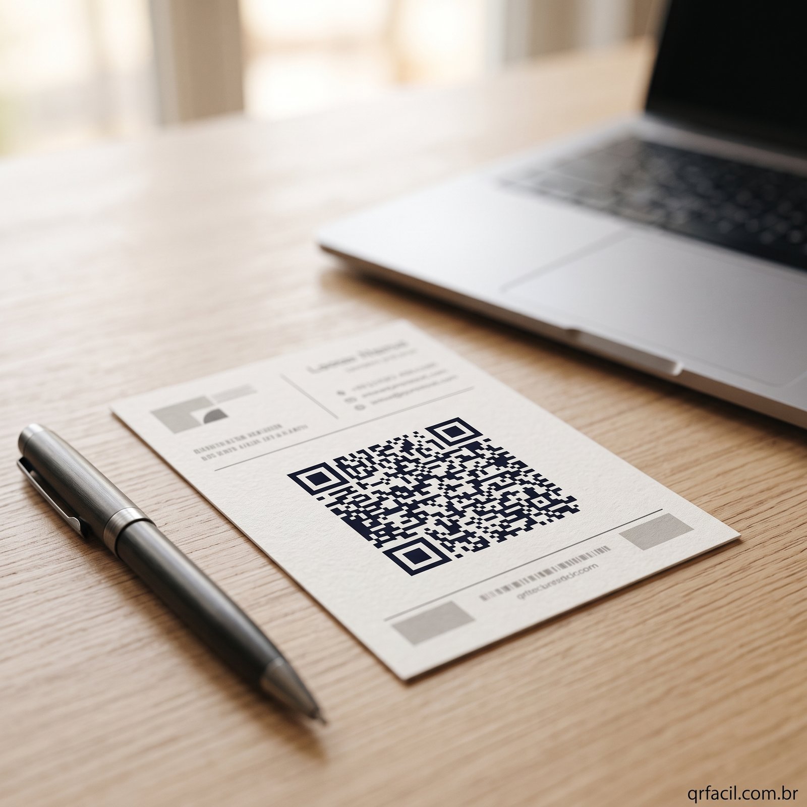 Cartão de visita com QR Code de e-mail impresso  qrfacil.com.br