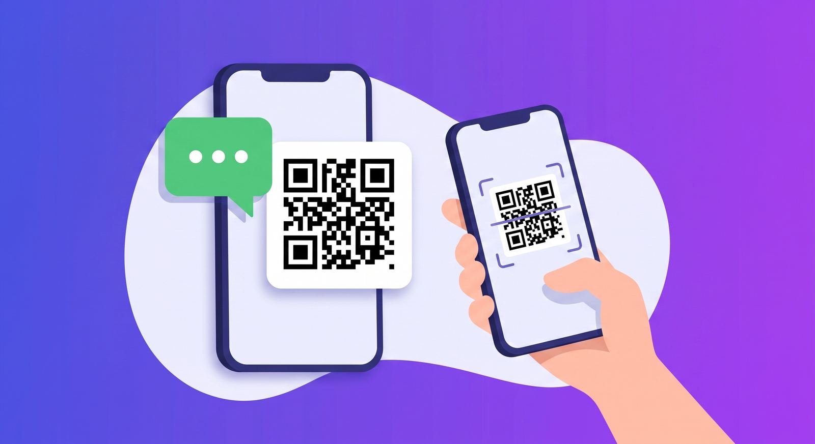 Pessoa escaneando um QR Code do WhatsApp com o celular para abrir uma conversa diretamente